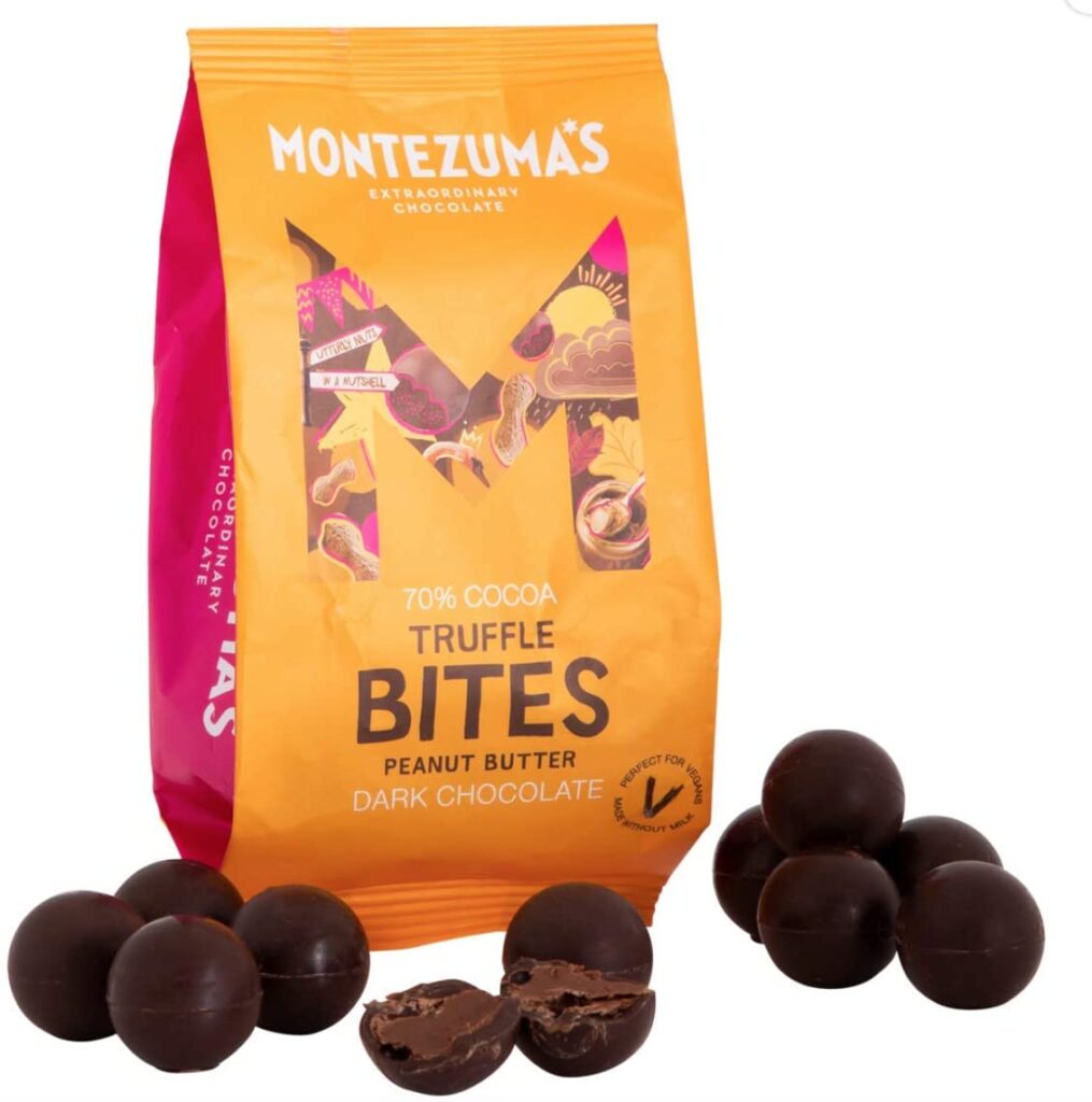Montezuma's dark chocolate peanut butter truffle bites - perfect for any Christmas wish list